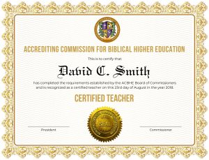Teacher Certification ACBHE
